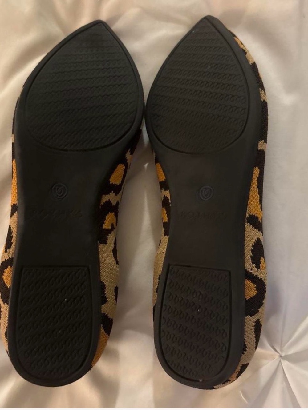 Rothy's Leopard Pointed Knit Flats - Brown/Black/Gold - Picture 2 of 4